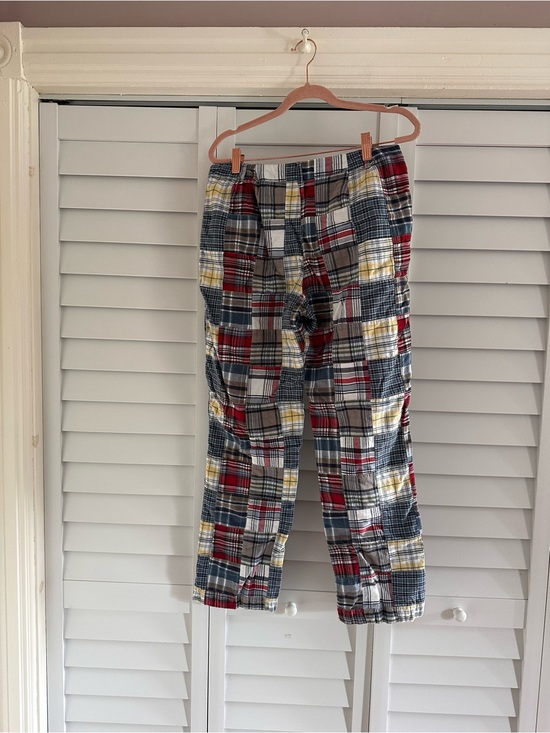 Orvis Pants - Orvis Blue and Red Plaid Madras Plaid Cotton pants